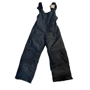 Choko Deluxe Kids Black Snowpants Bib Overalls‎ Reinforced Knee Size 14 Junior